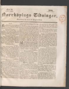 Norrköpings Tidningar 1840-09-23