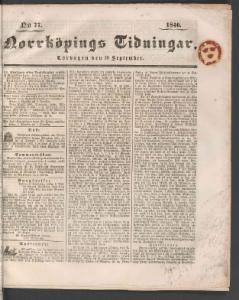 Norrköpings Tidningar 1840-09-26