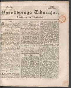 Norrköpings Tidningar 1840-09-30