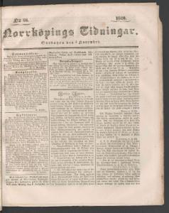 Norrköpings Tidningar November 1840