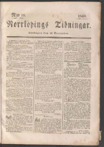 Norrköpings Tidningar Lördagen den 12 December 1840