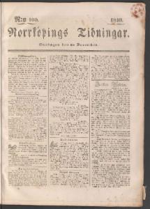 Norrköpings Tidningar Onsdagen den 16 December 1840