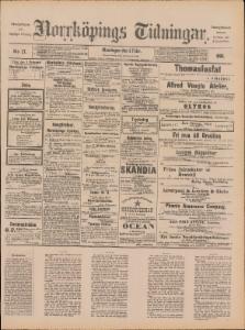 Norrköpings Tidningar Måndagen den 3 Februari 1890