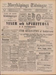 Norrköpings Tidningar Lördagen den 8 Februari 1890