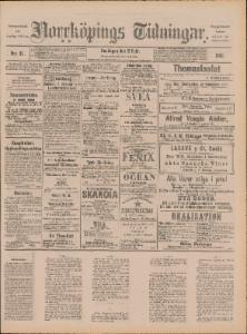 Norrköpings Tidningar Onsdagen den 12 Februari 1890