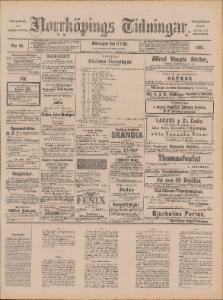 Norrköpings Tidningar Måndagen den 17 Februari 1890