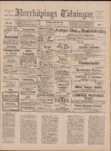 Norrköpings Tidningar Tisdagen den 25 Februari 1890