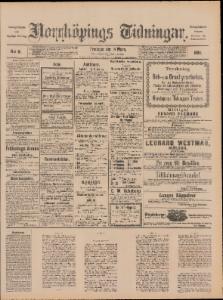 Sida 1 Norrköpings Tidningar 1890-03-14