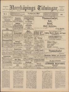 Sida 1 Norrköpings Tidningar 1890-03-27