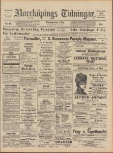 Norrköpings Tidningar Måndagen den 12 Maj 1890