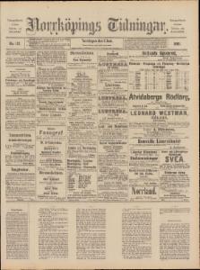 Norrköpings Tidningar Torsdagen den 5 Juni 1890