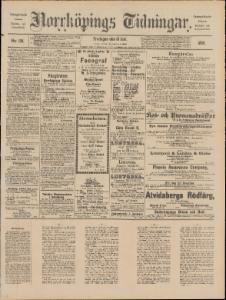Sida 1 Norrköpings Tidningar 1890-06-13