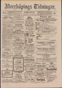 Sida 1 Norrköpings Tidningar 1890-06-27