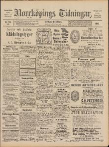 Sida 1 Norrköpings Tidningar 1890-06-28