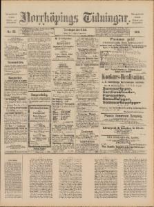 Norrköpings Tidningar Torsdagen den 3 Juli 1890