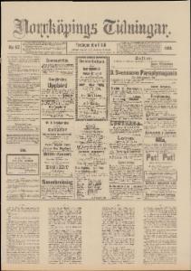 Norrköpings Tidningar Fredagen den 11 Juli 1890