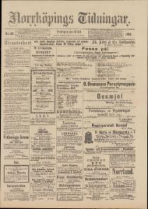 Norrköpings Tidningar Fredagen den 18 Juli 1890