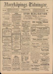 Sida 1 Norrköpings Tidningar 1890-08-12