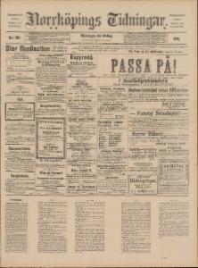 Sida 1 Norrköpings Tidningar 1890-08-18