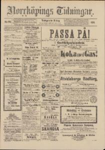 Sida 1 Norrköpings Tidningar 1890-08-26