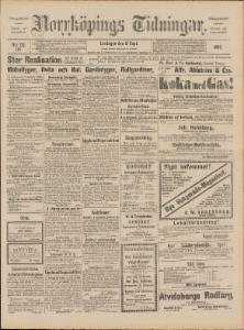 Sida 1 Norrköpings Tidningar 1890-09-13