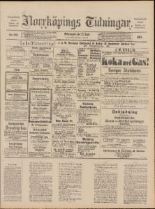Sida 1 Norrköpings Tidningar 1890-09-22