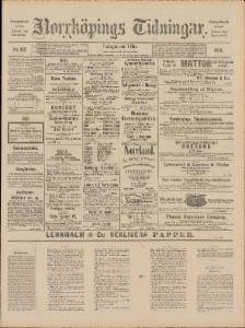 Sida 1 Norrköpings Tidningar 1890-10-07