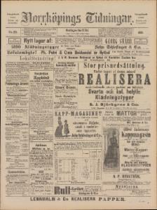 Sida 1 Norrköpings Tidningar 1890-10-08