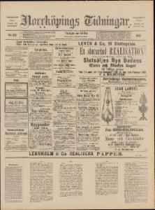 Sida 1 Norrköpings Tidningar 1890-10-28